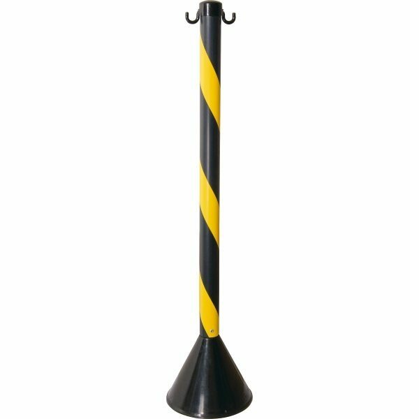 Pedestal Plástico Zebrado Preto/Amarelo Plastcor