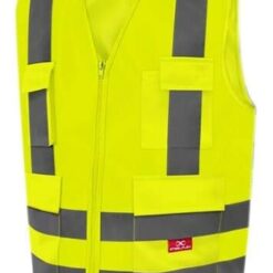 Coleto Refletivo com 4 Bolsos Amarelo Fluorescente Steelflex