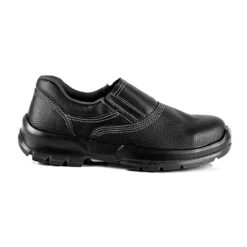 Sapato Fujiwara de elástico 4065LNFS4600FX preto confortável e resistente, de lado para a direita. Perfeito para quem busca qualidade e conforto.