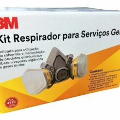 Kit Respirador 3M 6200 Semi Facial Serviços Gerais 2 Filtros
