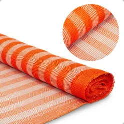 Tela Tapume Branca e Laranja Polietileno