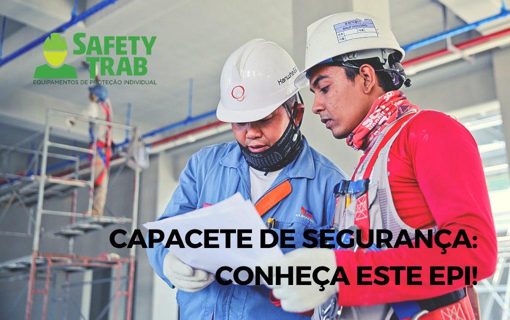 O capacete de segurança é item essencial para garantir o bem-estar do trabalhador.
