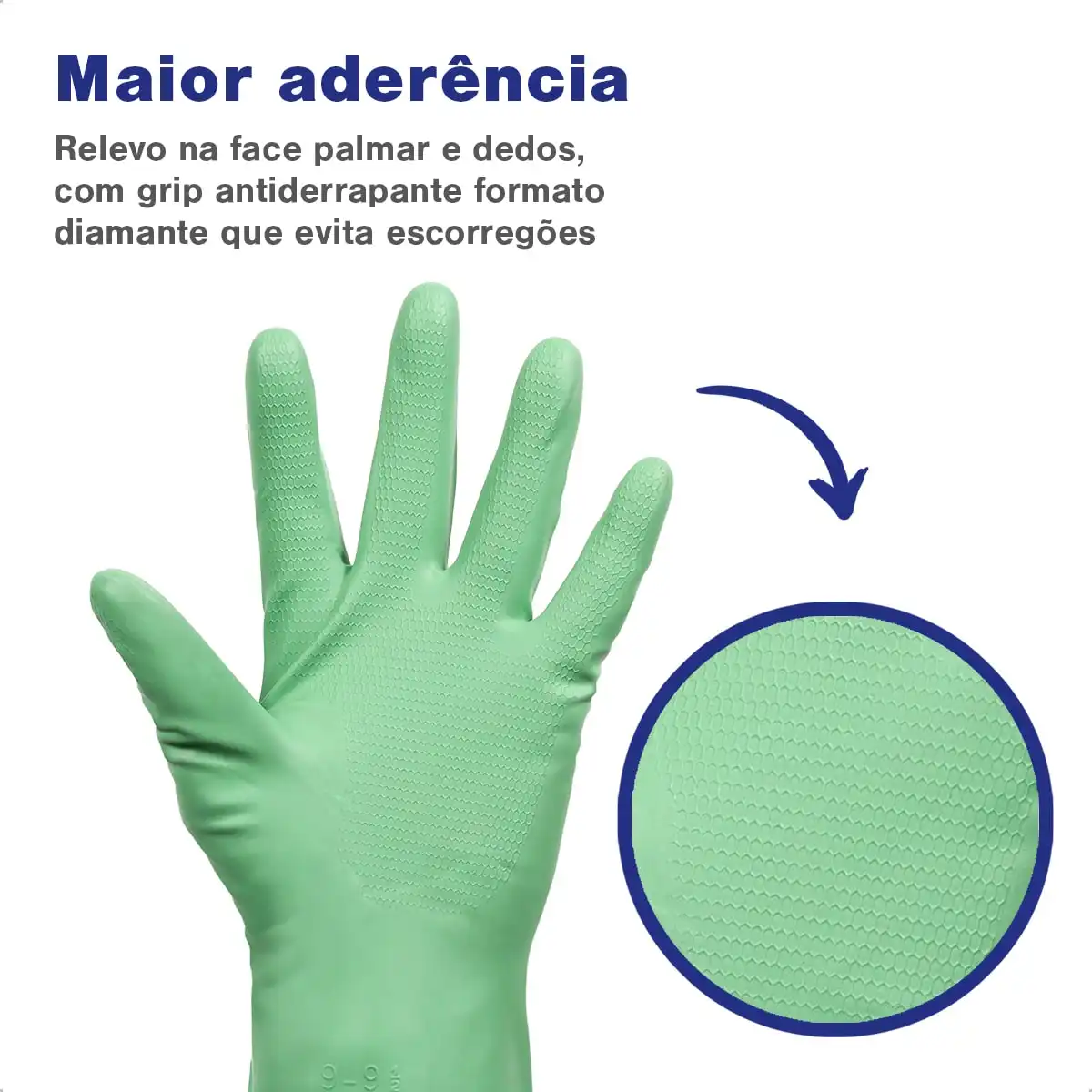Luva Nitrílica Eco Hope com Forro Verde Volk CA 46543 - Imagem 5