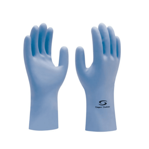 Luva de Látex Nitrílica Azul Super Glove Super Safety CA 38011