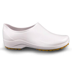 Sapato Antiderrapante Branco Steelflex de lado para a direita