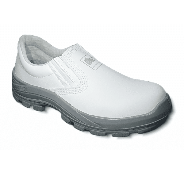 Sapato de Elástico Branco Microfibra com Bico Composite Bracol CA 30112