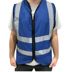 Colete Refletivo Sem Bolso Tipo Blusão H/H Azul