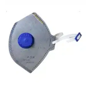 Máscara respiratória PFF2 KSN com válvula Azul Carvão Ativo CA 10579 Cor Cinza