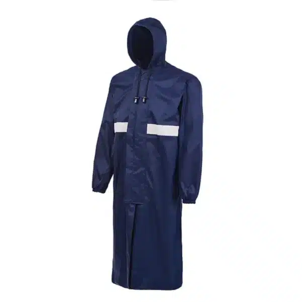 Capa de Chuva Impermeável com Refletivo em Nylon Azul Vértice