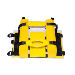 Imobilizador de cabeça head block amarelo e com tiras pretas ideal para primeiros socorros emergência