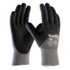 Luvas MaxiFlex Endurance 3/4 ATG com Pigmentos Cinza e Preto. Ideal para Manipulação de objetos secos carga e descarga atividades de precisão.