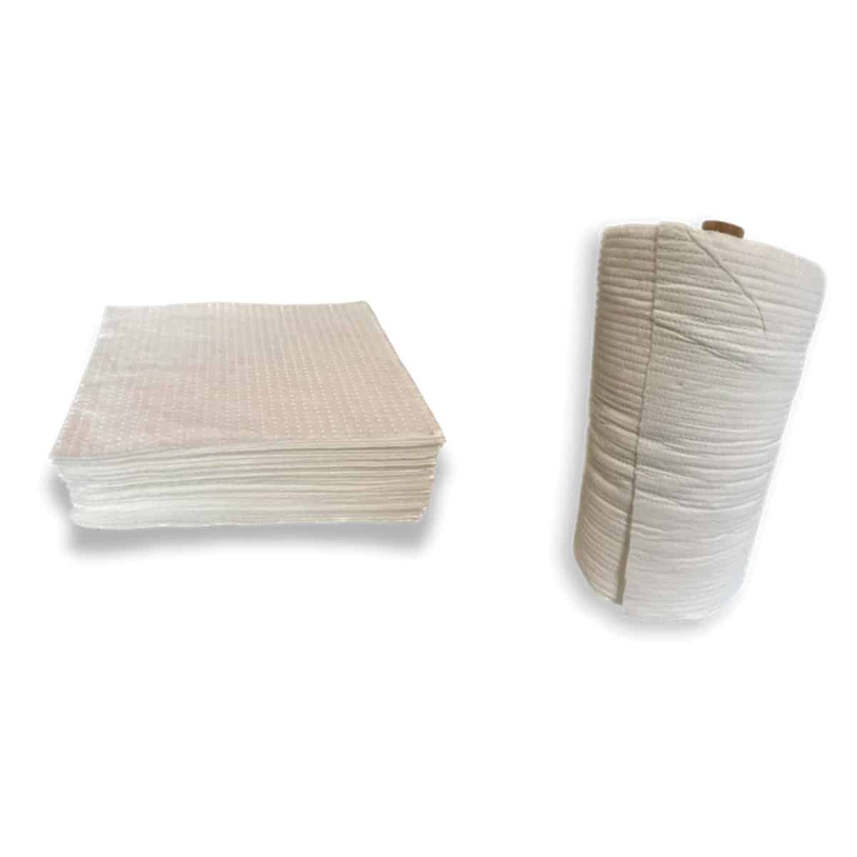 1 rolo de manta absorvente de óleo e derivados 0,40cm x 0,50cm x 4mm branco