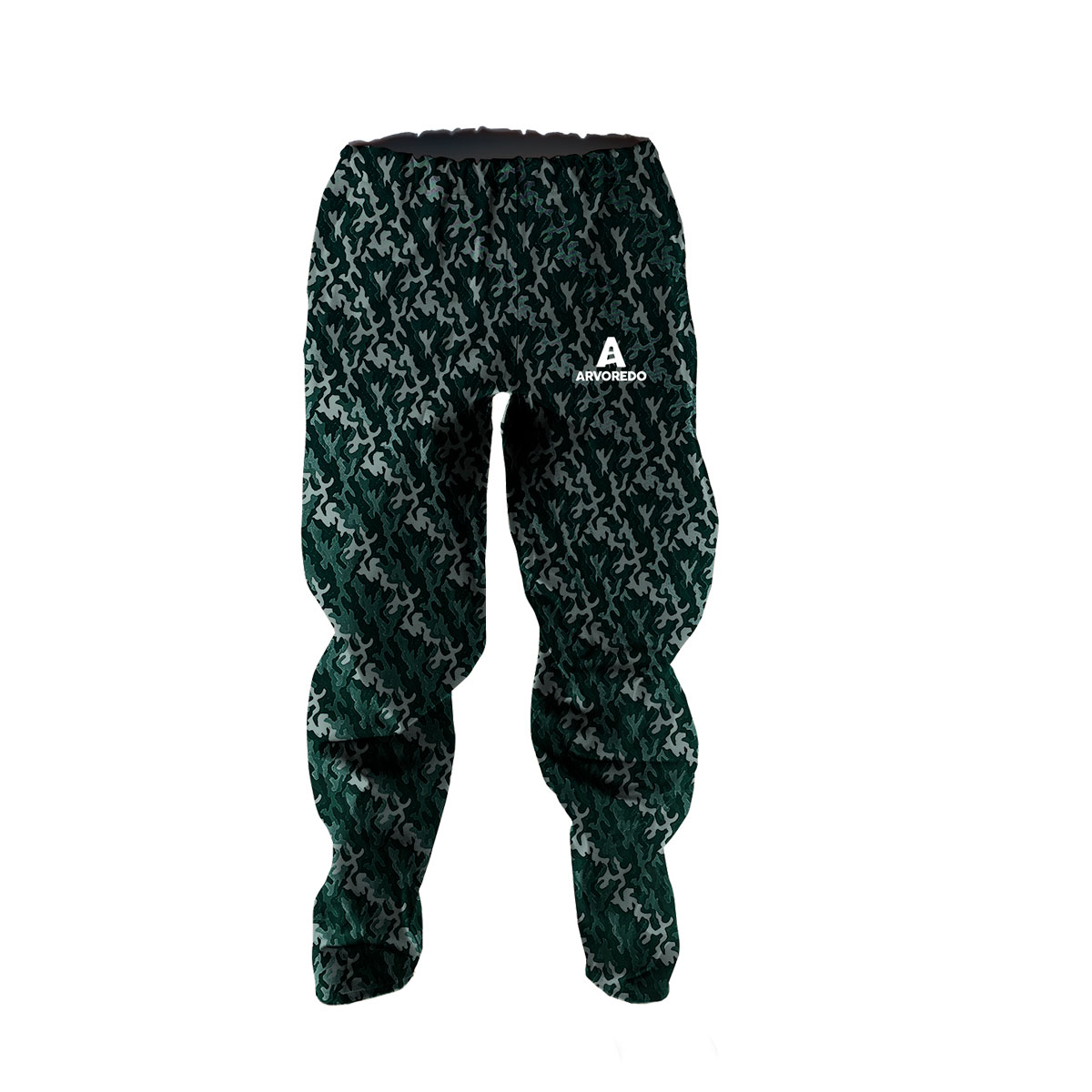 Calça Impermeável Verde Camuflado de Nylon Emborrachado ideal para chuva