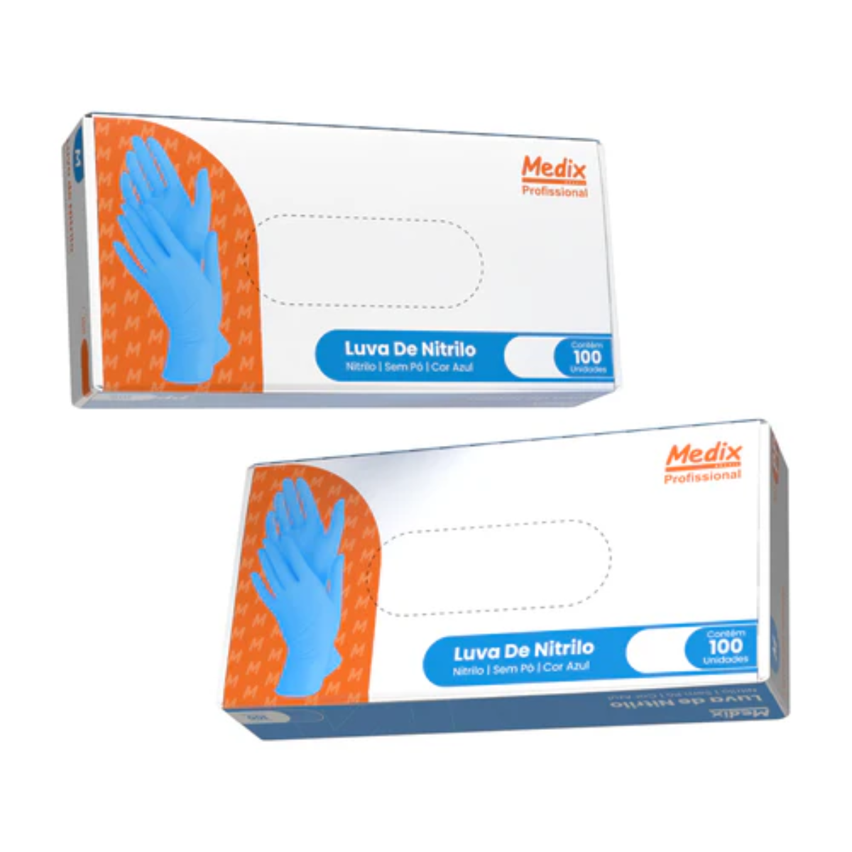 Luva Nitrílica Descartável Nitrilo Azul Medix CA 44528