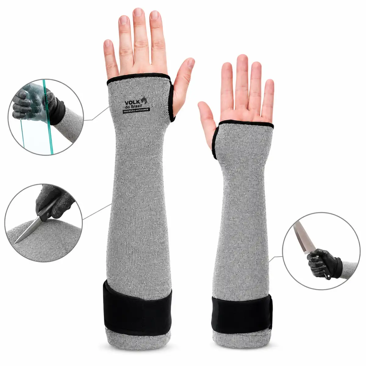 Mangote Anticorte Cut Guard Aramida V Volk CA 50477 - Imagem 3