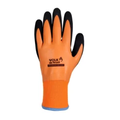 Mão Esquerda da luva therma volk hot and cold cor laranja com preto para Alta e Baixa Temperatura