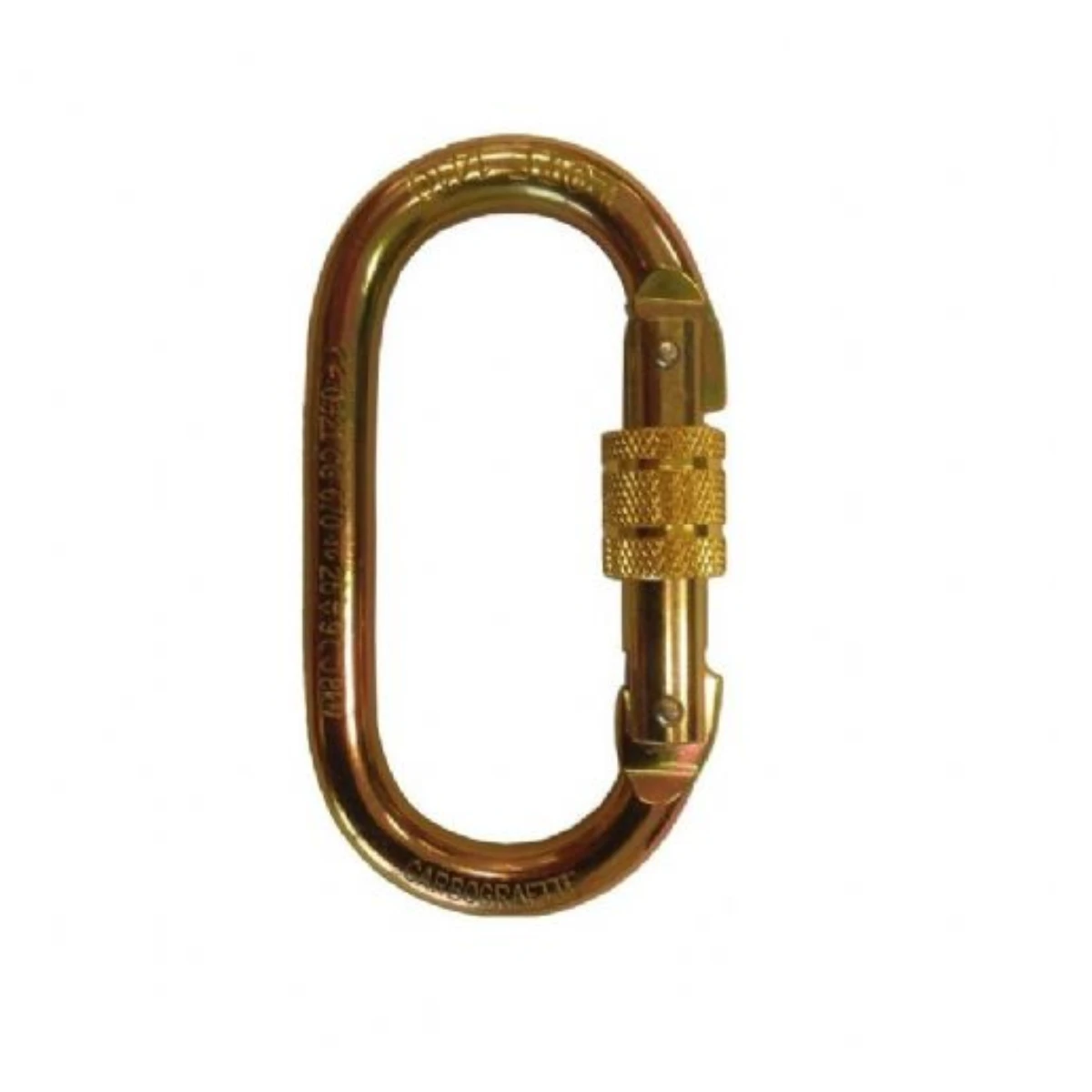 Mosquetão Oval Dupla Trava 18mm Roscada CG670 Carbografite