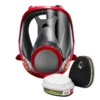 Respirador Air FFS990 com Cartucho Multigases, ideal para proteção contra fumaça, poeira e gases tóxicos em ambientes industriais.