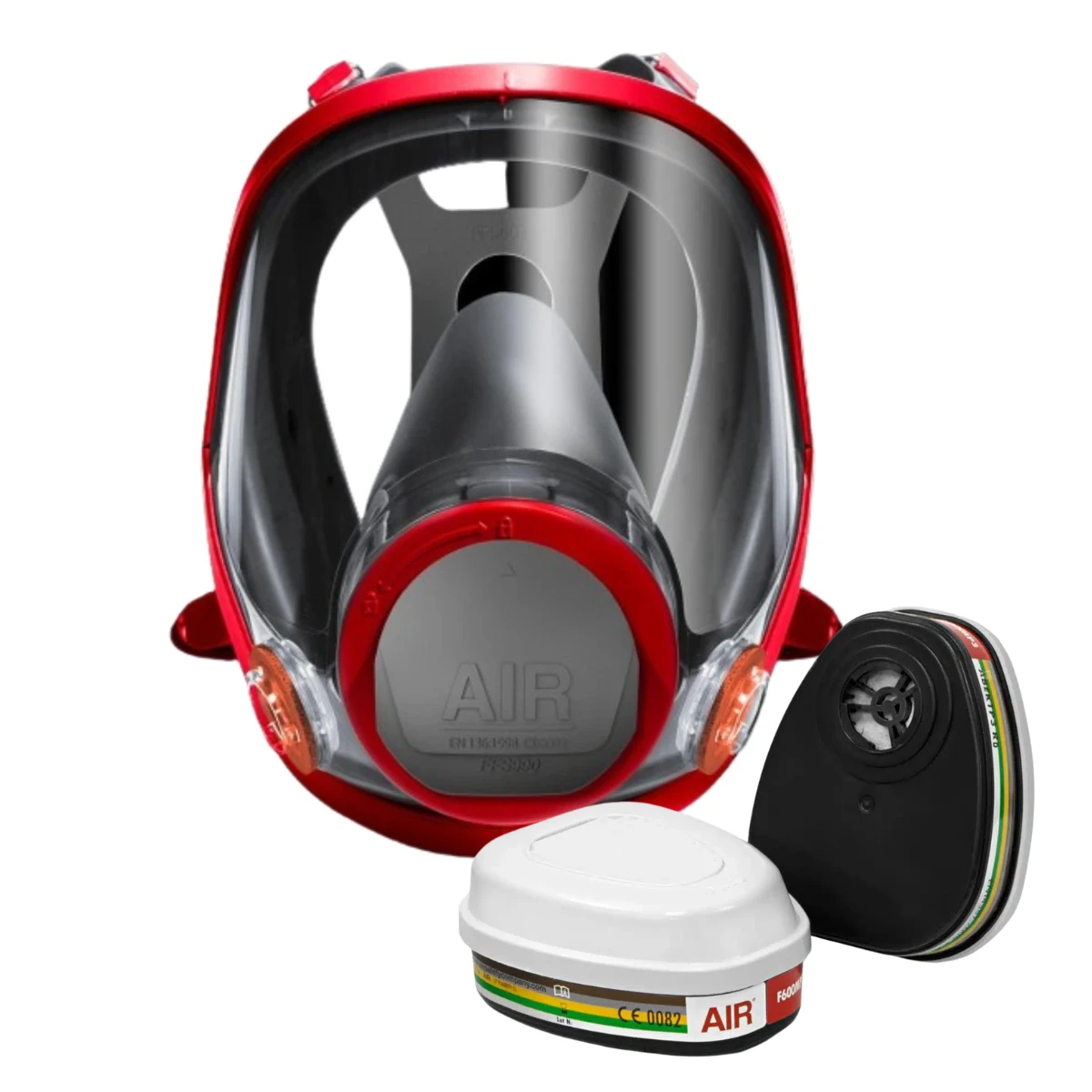 Respirador Air FFS990 com Cartucho Multigases, ideal para proteção contra fumaça, poeira e gases tóxicos em ambientes industriais.