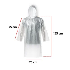 Capa de Chuva com Capuz Descartável Transparente Brasmo - Imagem 4