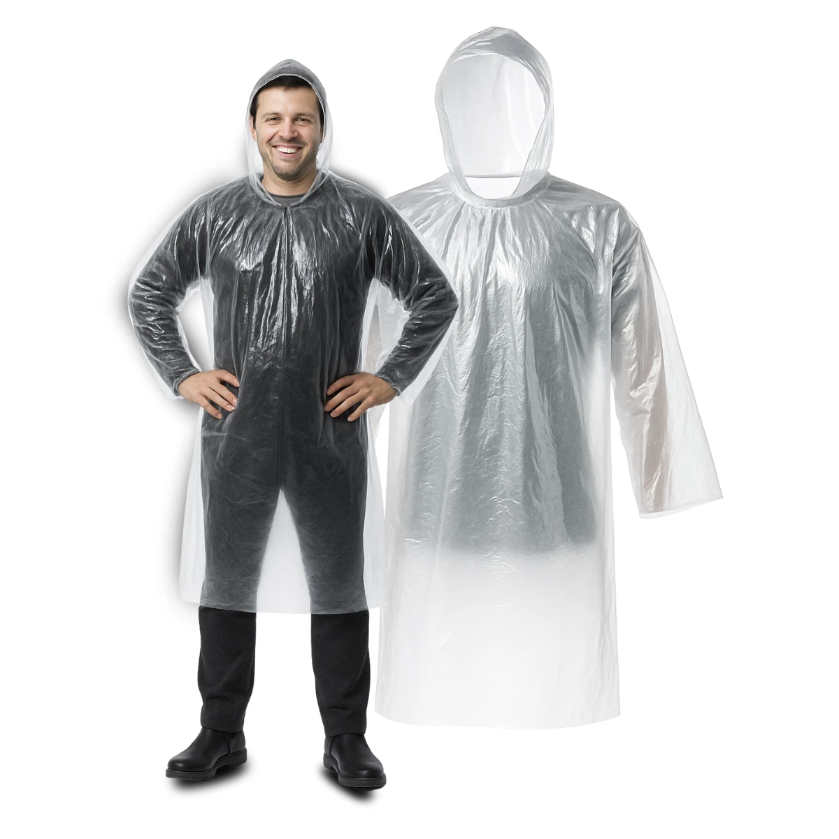 capa de chuva descartável-transparente-brasmo