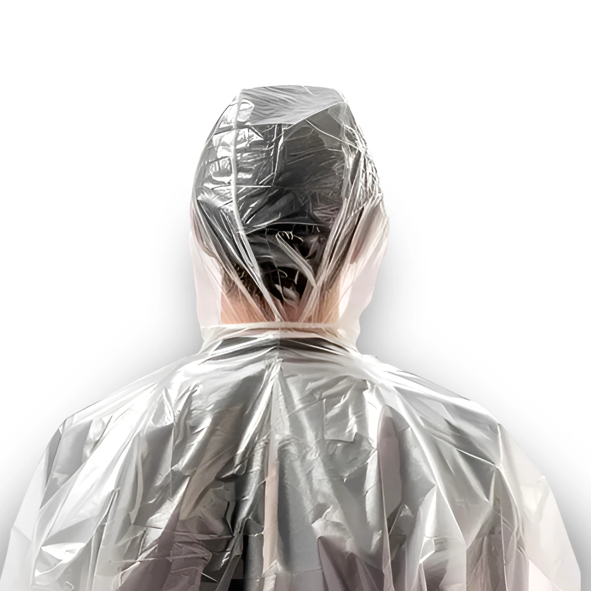 Capa de Chuva com Capuz Descartável Transparente Brasmo - Imagem 2