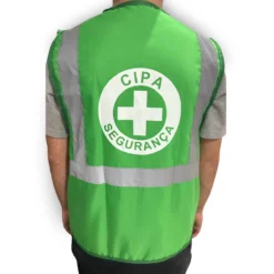 Colete Refletivo para CIPA sem Bolso Verde Tipo Blusão H/H - Imagem 4