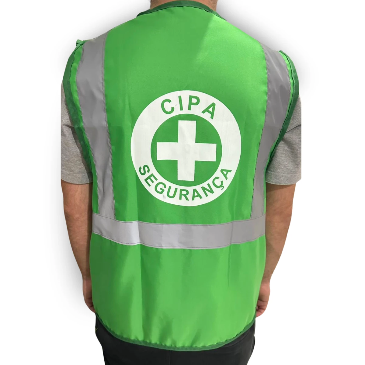 Colete Refletivo para CIPA sem Bolso Verde Tipo Blusão H/H - Imagem 4