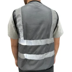 Colete Refletivo Sem Bolso Cinza Tipo Blusão H/H - Imagem 6