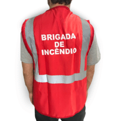 Colete Refletivo para Brigadista sem Bolso Vermelho Tipo Blusão H/H - Imagem 5