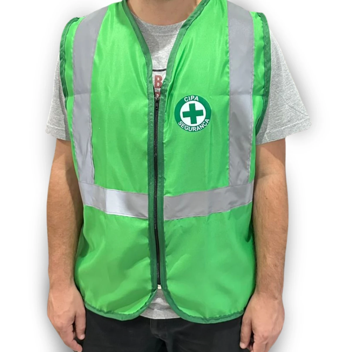 Colete Refletivo para CIPA sem Bolso Verde Tipo Blusão H/H