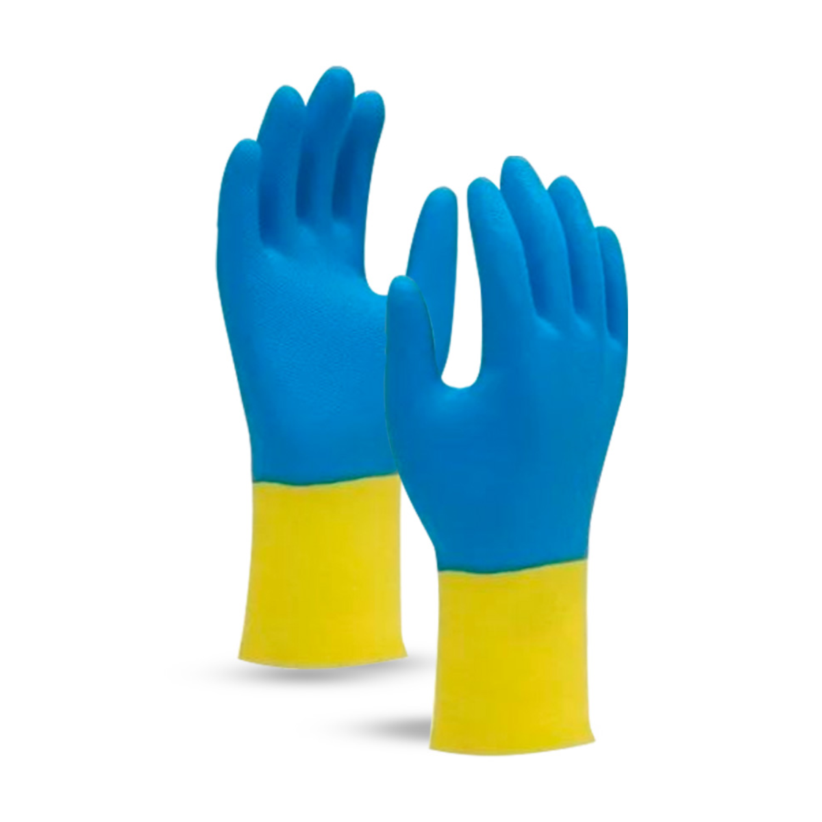 Luva de Látex e Neoprene Neoflex N Azul e Amarela Carbografite CA 43490
