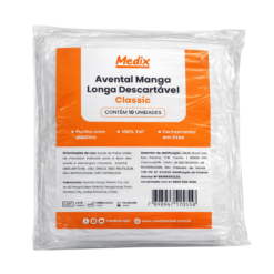 Avental Manga Longa Descartável Classic 16g Medix - 10 und. - Imagem 4
