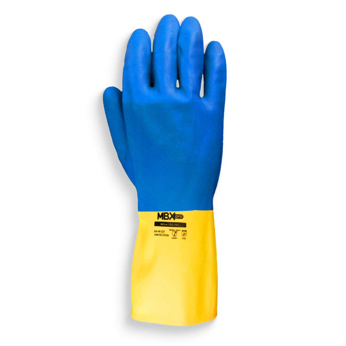 Luva de Látex Natural e Neoprene Bicolor NFlex Medix CA 49127 - Imagem 3