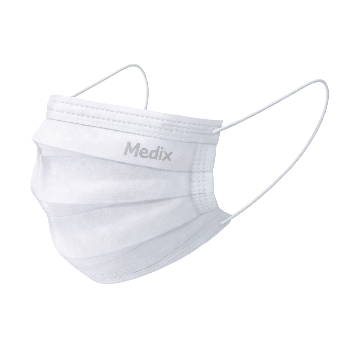Máscara Descartável Tripla com Elástico Branca Medix - 50 unid. - Imagem 4