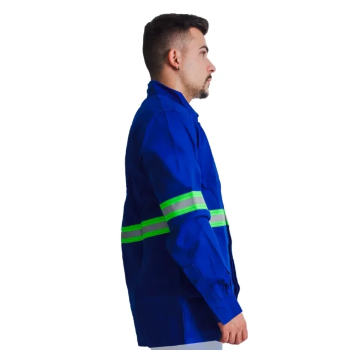 Camisa NR10 Risco 2 Eletricista Azul Maicol